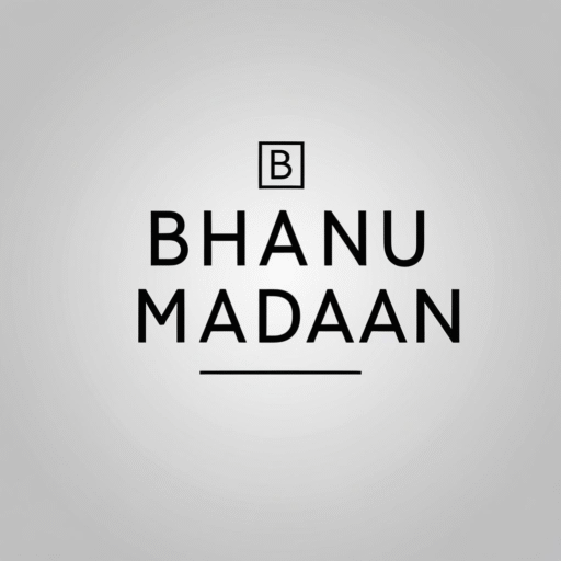 upscale minimalist Bhanu Madaan personal brand logo